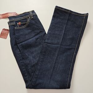 Y2K Jeanstar Elle Bootcut Mid-Rise Denim Jeans Size 8P Dark Wash Blue NEW NWT